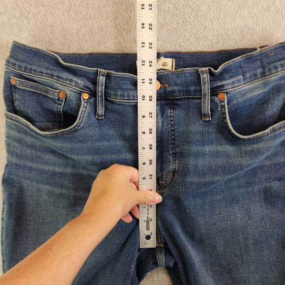 Madewell Jeans Womens 32 Blue Mid Rise Kick Out Cropped Ankle Bootcut Modern - Picture 8 of 15